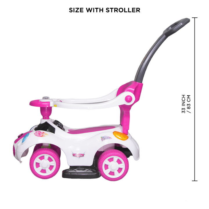 Kids Stroller Mini Cooper Ride On Toddler Buggy Car For Kids Push Car For Toddlers With Music & Light Melody Horn, Baby Car Four Wheel Car Adjustable Back Support Children Indoor Or Outdoor Ride-on Car Suitable For 1 Year And Above Boys & Girls
