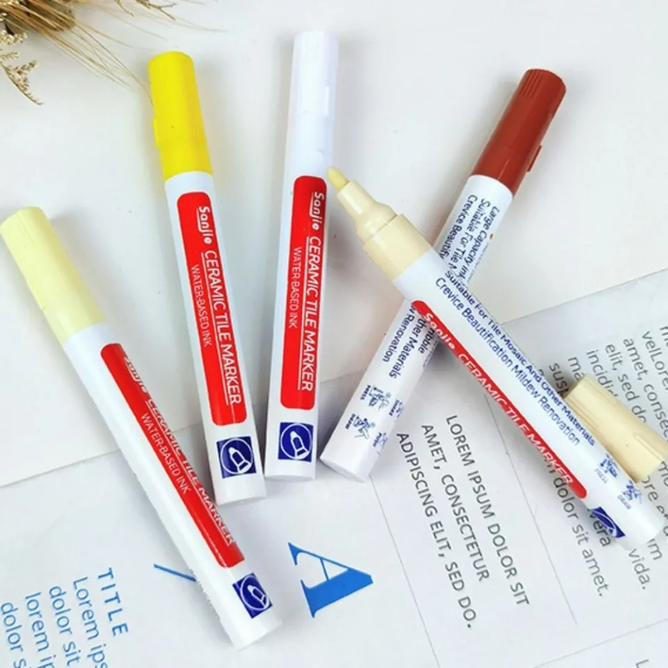 Decontamination White Tile Marker Grout Pen Waterproof Inkiness