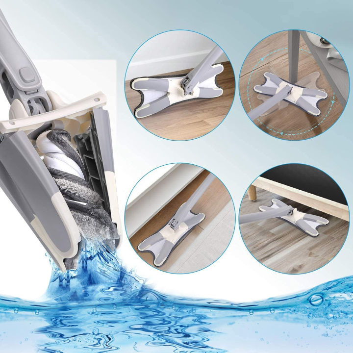 SP%20Dealz%20X-Type%20Microfiber%20Floor%20Mop%20%E2%80%93%20360%C2%B0%20Self-Squeeze%20Flat%20Mop%20with%20Replaceable%20Cleaning%20Pad%20for%20Home,%20Kitchen,%20Bathroom%20&%20Hall%20Floors%20-%20Image%203