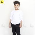 The Shop - Kids Clothes - Cotton White Full Sleeves T-Shirt For Boys And Girls Kids, 1 Years To 14 Years - Fs1-Wht. 