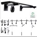 Pull up Side Pulley Bar Wall Mounting Chin up Bar Combo Solid Fitness Accessory for Home Gym Black with Bolts( SNK FITNESS). 
