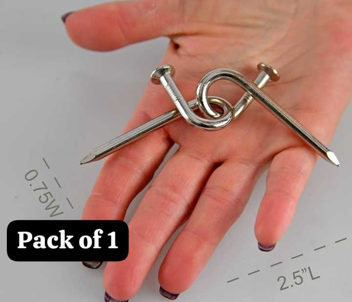 Twisted%20Nail%20Puzzle,%20Bundle%20of%201%20pair%20Identical%20Puzzles,%20for%20Ages%2013%20and%20Older%20-%20Image%204