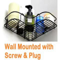 2 Pcs Kitchen / bathroom punch Storage rack wall mount multipurpose shampoo and accessories holder. 