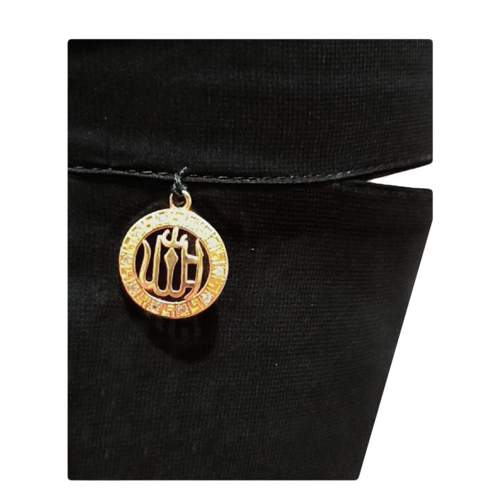 DUBAI NIQAB MUSLIM HIJAB 1 LAYER ISLAMIC Veil Burqa Burka Nikab New With Metal Pendant