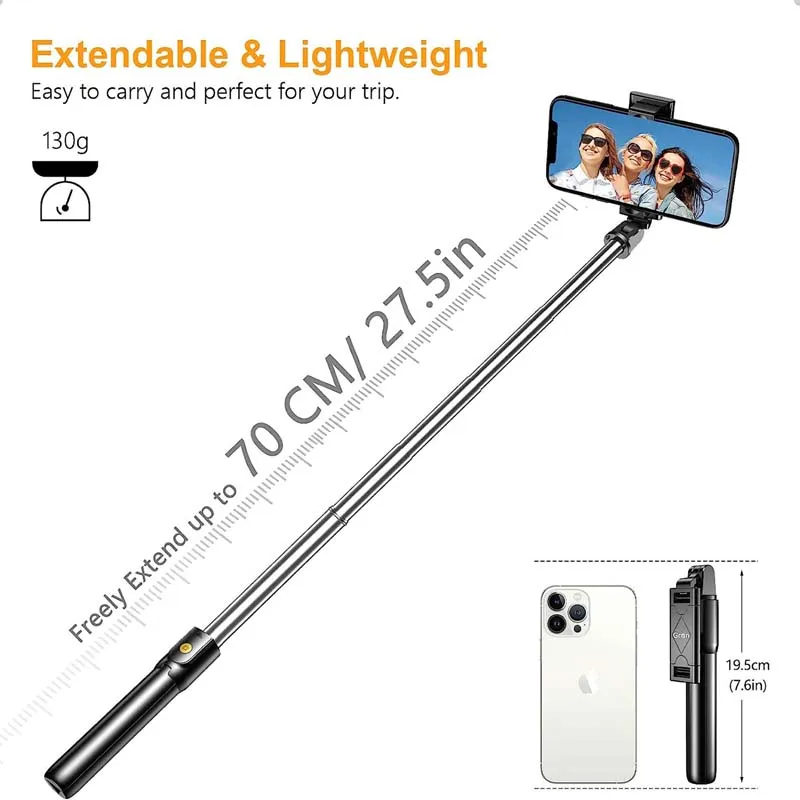 Gritin in Bluetooth Tripod Extendable and Portable Selfie