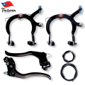 •	Full Brake Set For Mountain Bicycle Brake set for cycle Brake set for MTB Kids Cycle Brake Caliper Bicycle 14T 16T 20T Size Front Rear Set Brake Shoe levers cables  v brake caliper set. 