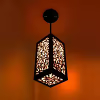 Zii Traders 3D Wooden Pendant Ceiling Hanging Light Lamp