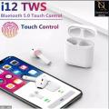 i12 AirPods Wireless Original \ Earpods With High Quality Touch Controls Sensors for all android and iphone. 