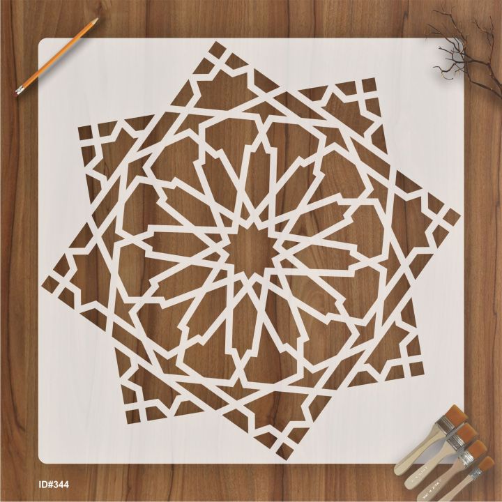 Geometric pattern Stencil For wall Painting Art DIY Home Decor, Album ...