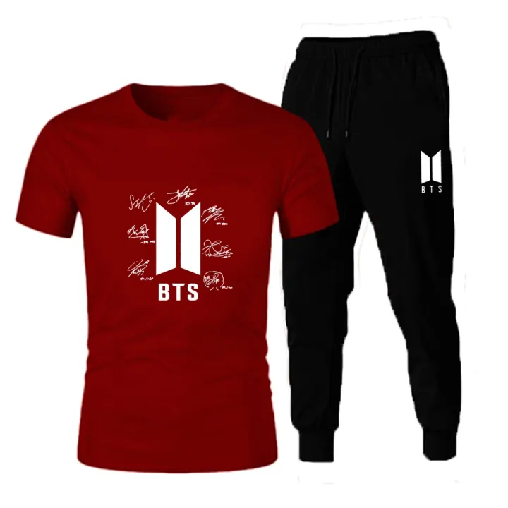 New%20Summer%20Tracksuit%20BTS%20Signature%20Style%20Tshirt%20and%20Fashion%20Trouser%202022%20Arrival%20%20T-shirts%20For%20Men%20-%20Image%202