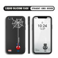 Jizetin for iPhone 5 / 5S / SE Back Cover Cute Spiderman For Boys Liquid Silicone Phone Case Soft Full Camera Protect Phone Cases. 