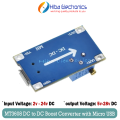 DC-DC Step-Up Power Module Micro TYPE-C USB Input Voltage Converter 2A Boost Pressure Plate Adjustable SX1308 MT3608 For Arduino. 