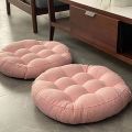 2Pcs Large Floor Cushions Mat for Sitting- Big Filled Cushions Set for Drawing Room- Ball fibre Filled Square Velvet Floor Cushion for Home Decoration. 