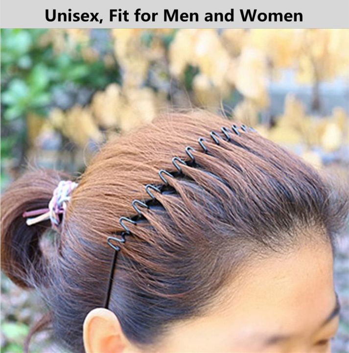 Pack%20of%202%20Black%20metal%20zigzag%20hair%20band/unisex/boys/hair%20band%20for%20men/modern%20catcher%20for%20men/women/spiral%20-%20Image%208