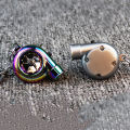Electric Mini Turbo Turbocharger Keychain Spinning Turbine Key Chain Pendants Imitative Sound LED Car Theme Key Accessories. 