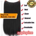Synthetic Straight Hair Extension for Women 280 Grams Hair Volume 5 Clips - Black. 