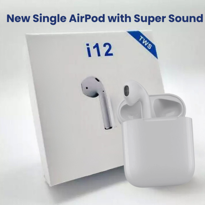 single airpod  Wireless Earbuds TWS Airpods_with Super Sound & High Quality Touch Sensors True Stereo Headphones with Built in Mic 10m Transmission Bluetooth Wireless Earbuds , Charging Case Sport Headset for all Bluetooth Smart devices.4brother