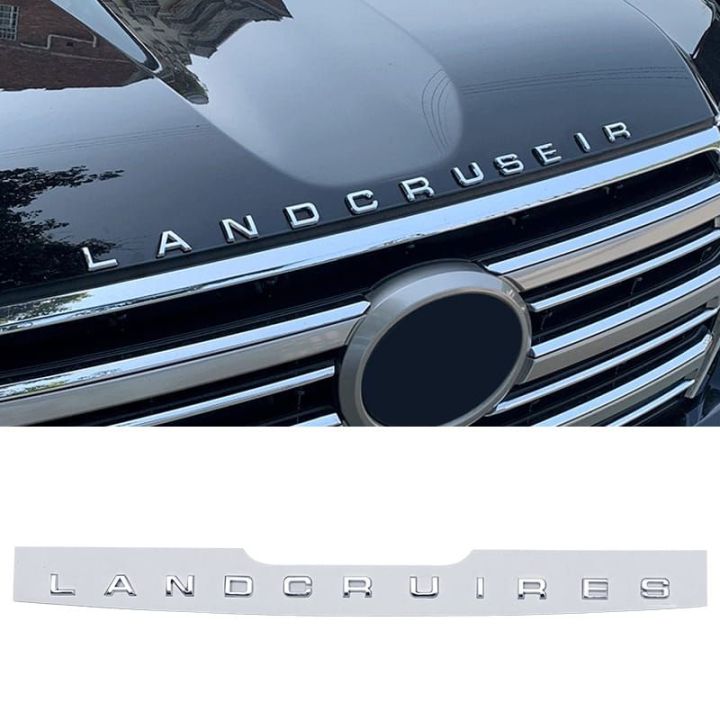 Toyota Land Cruiser Words Alphabet Letters Bonnet / Hood Logo / Emblem Chrome