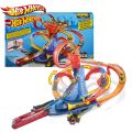 Hot Wheels FTD61 City Volcano Escape Connectable Play Set with Diecast and Mini Toy Car. 
