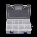 F240 G235 V240 Double Layer 8 Partitions Transparent Plastic Storage Box Craft Box Components Box Jewelry Box. 