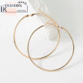 IK Fashion - Fashion Large Hoop Earrings 60mm 80mm 100mm Big Smooth Circle Earrings Round Loop Earrings for Women Jewelry Party Gifts. 