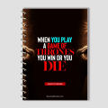 Spiral Notebook A4 or A5  -  Motivational Quote. 