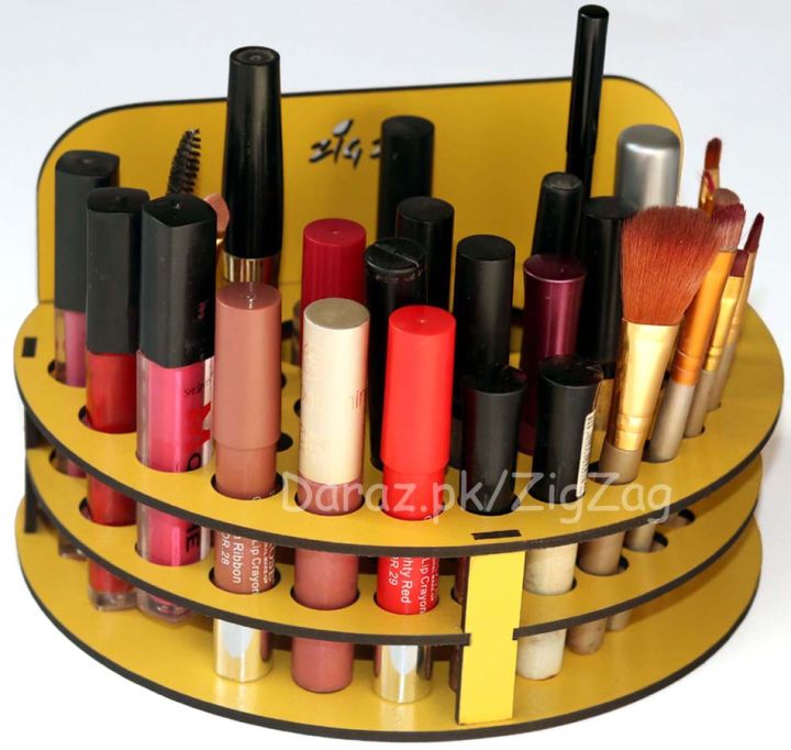 Wooden Makeup and Brushes Stand Cosmetic Organizer Brush Holder