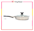 Sonex Supreme Frying Pan with Glass Lid – Stainless Steel Double Pende Wala Encapsulated | Available in 20cm, 22cm, 24cm. 