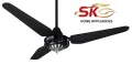 SK Fans Ceiling Fan - Caroma Plus Black Silver - Copper Winding - 56 Inches. 