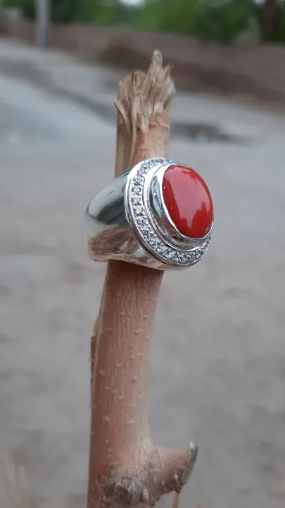 Red%20Coral%20Ring%20Men%20Pink%20Coral%20Ring%20Red%20Coral%20Stone%20For%20Ring%20Natural%20Marjan%20Stone%20Ring%20in%20925%20Silver%20-%20Image%203