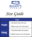 Beddy's Studio - Pure & Soft Cotton Plain Black Solid Color Bed Sheet Set With Pillow Cases  Single & King Size Bed Sheets. 