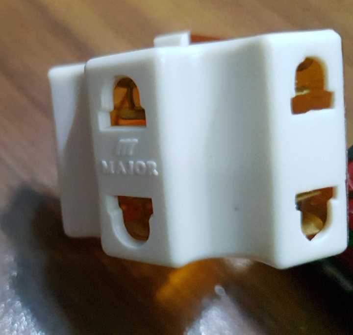 Travel Adapter, Brass Multi 2 Pin plug, 3 outlet sockets of 2 pin, Multi Adapter, Multi Travel Adapter, 2 Pin Plug Adapter