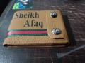 personalized leather Wallet with your Name and Logo For Men. 