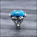 Stainless Steel Turkish Silver Fashion Stone Ring For Men. 