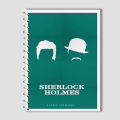 Spiral Notebook A4 or A5  -  Sherlock Holmes Cover. 