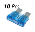 10 Pcs 15 Ampere Blade Fuse Car Energy Control Anti Shortage For Auto Accessories. 
