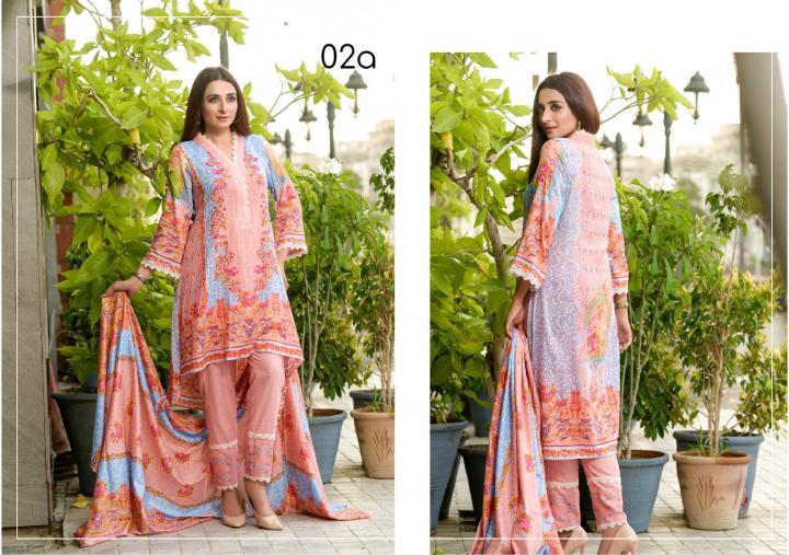 THREE STAR PRINTED LAWN Collection