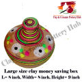 Clay Money Saving Pots Large Size (Gullak) | Clay Crockery Pots | Earthen Crockery Pots | Terracotta Crockery Pots. 