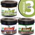 Bundle of 3 Amla Reetha Shikakai Powder Amla Powder  Shikakai Powder  Reetha Powder best Hair Care Herbs for DIY Mask. 