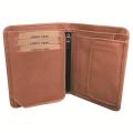 Genuine Leather Tan Brown Coat Wallet For Men. 