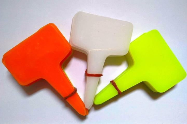 5 Pcs of Unique Plastic Plant Labels T-Type Nursery Garden Markers Reusable Seedling Flower Tag
