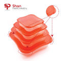 Pack Of 4 - Plastic Food Containers - Bowl Set Square - Food Storage Containers with lid. 