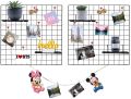 Pack of 2 Iron Girds for Memo Display Notes Display Study Room Wall Art Grid Wall Decor. 