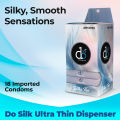 DO Silk Ultra Thin Condoms Dispenser - Pack of 3 - 18 Pieces (6 x 3's). 
