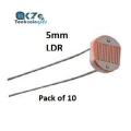 LDR  5528 Light Dependent Resistor 5MM Photoresistor and Photoconductive resistance (Pack of 10). 