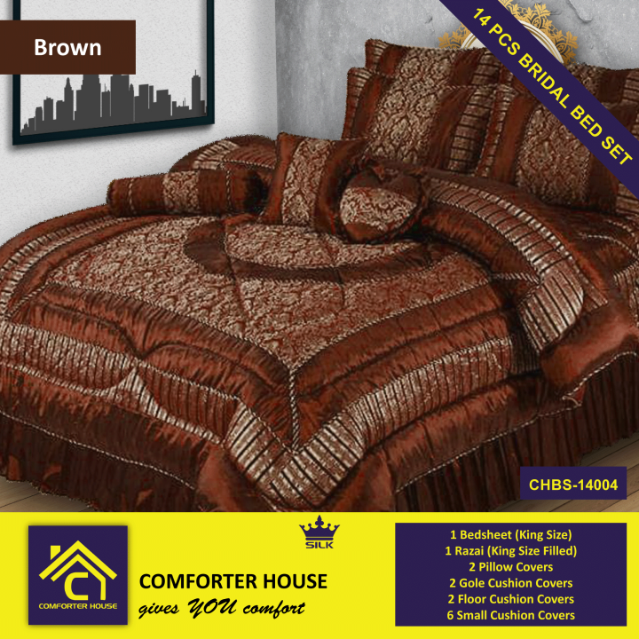 Comforter%20House%20%7C%20CHBS-14004%20%7C%2014%20Pcs%20Silk%20Semi%20Quilt%20Bridal%20Bedsheet%20Set%20%7C%20Brown%20%7C%20King%20Size%20%7C%20Fancy%20Bedsheet%20%7C%20Best%20Price%20-%20Image%202