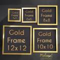 Single Minimalist Modern GOLD color Square Rectangular Horizontal Customized Photo Frames Photo Wall Decoration Photo Frame Wall Art Hanging Home Decoration Picture Gallery for Living Room Study Room. 