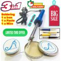 Aflatoon Soldering Iron Kit 3 in 1 Kavia set Welding Tip Kaviya for Electric Circuits Wire Joints with Soldering Paste & Soldering solder Best Quality Cheap Soldering Iron buy in Pakistan. 