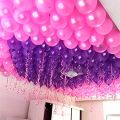 Pack Of 100 Balloons - (50 PURPLE + 50 PINK) - 14 Inch Pearl Shape Latex Birthday Party & Decoration Balloons. 
