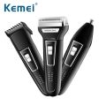Kemei 3 in 1 Professional Shaving Machine Rechargeable Hair Clipper Trimmer & Shaver - Blue - KM 6333. 